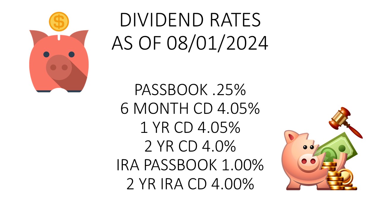 Dividend Rates 08/1/24